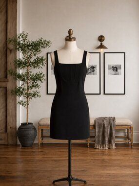 Zara Ladies Large Black Dress Corset Style